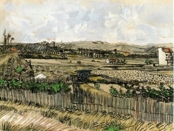 Cosecha en Provenza a la izquierda Montmajour Vincent van Gogh Pinturas al óleo